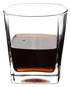 Square Whiskey Scotch Glass Set of 6 (290 ML)