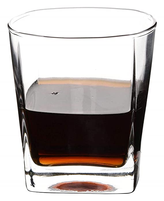 Square Whiskey Scotch Glass Set of 6 (290 ML)