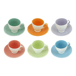 Indian Ceramic Multi Color Tea Cup (Pack of-6)