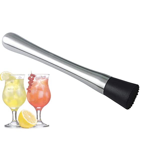 Stainless Steel Cocktail Muddler, Perfect for Bars, Catering Events and Home Use (1, 8 Inches)