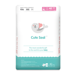 Cute Seal Organic Baby Diaper ( Velcro Type )