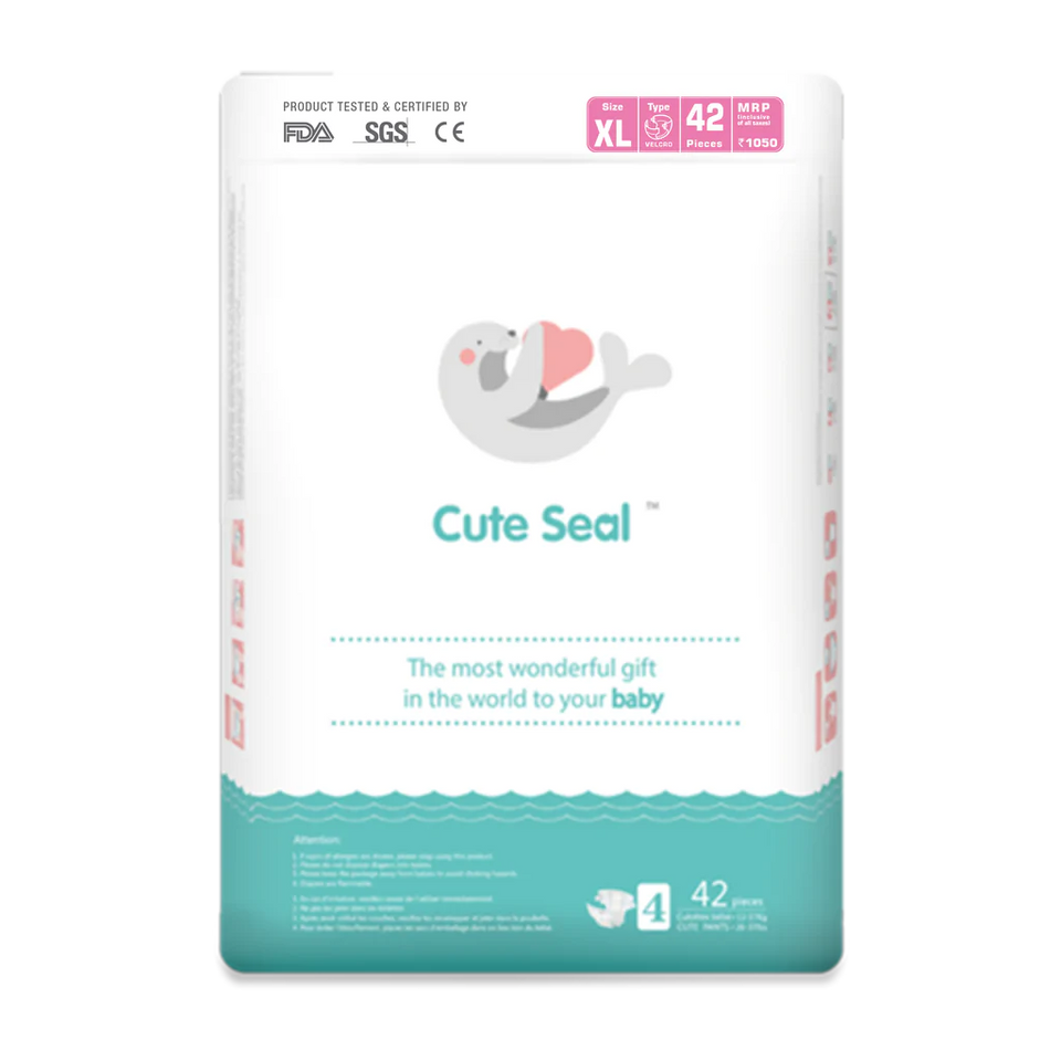 Cute Seal Organic Baby Diaper ( Velcro Type )