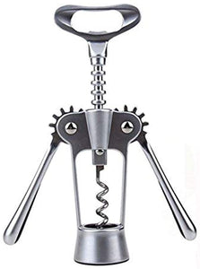 Multi Functional Corkscrew/Wine Opener/Bottle Opener/Foil Cutter, 7.2 inch, Matte Silver