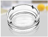 Ashtray Glass Round Cigar Cigarette Table top Ash Tray Indoor Outdoor Home Decor Set of (1)