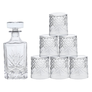 Bar Set of Whiskey Decanter with 6 Glasses