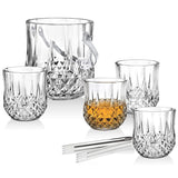 Lady Diamond Bar Set of Ice Bucket and Whiskey Glasses