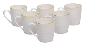 Bone China Mug for Tea/Coffee Green Tea Espresso Hot Beverage Cup Set of 6 160 ML