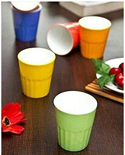 Tea n Coffee Set of 6 Pieces-(Multicolour) Translucency and Strength.Dishwasher - Oven and Microwave Safe, Lead and Cadmium Free.Multicolour Bone China