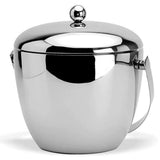 Mirror Finish Apple Shape Double Wall Stainless Steel Ice Bucket, 1600ml