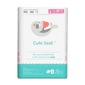 Cute Seal Organic Baby Diaper ( Velcro Type )